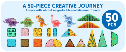 SnapStax™ Dinosaur Magnetic Tiles