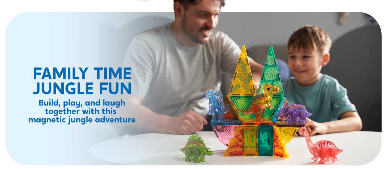 SnapStax™ Dinosaur Magnetic Tiles