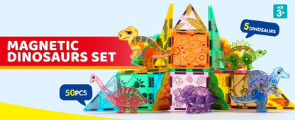 SnapStax™ Dinosaur Magnetic Tiles